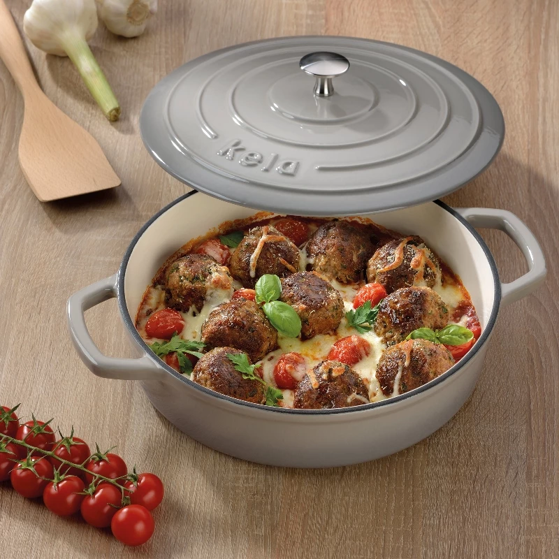 Bräter Calido Flach Grau 3,2 L 5 Bräter Calido Flach Grau 3,2 L – Bild 3